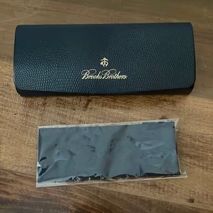 Heavy Brooks Brothers Sunglass Case and Cloth